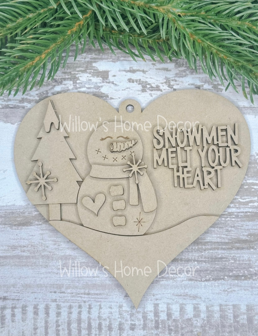 Snowmen Melt Your Heart Ornament - 12 Days of Christmas - DAY 6