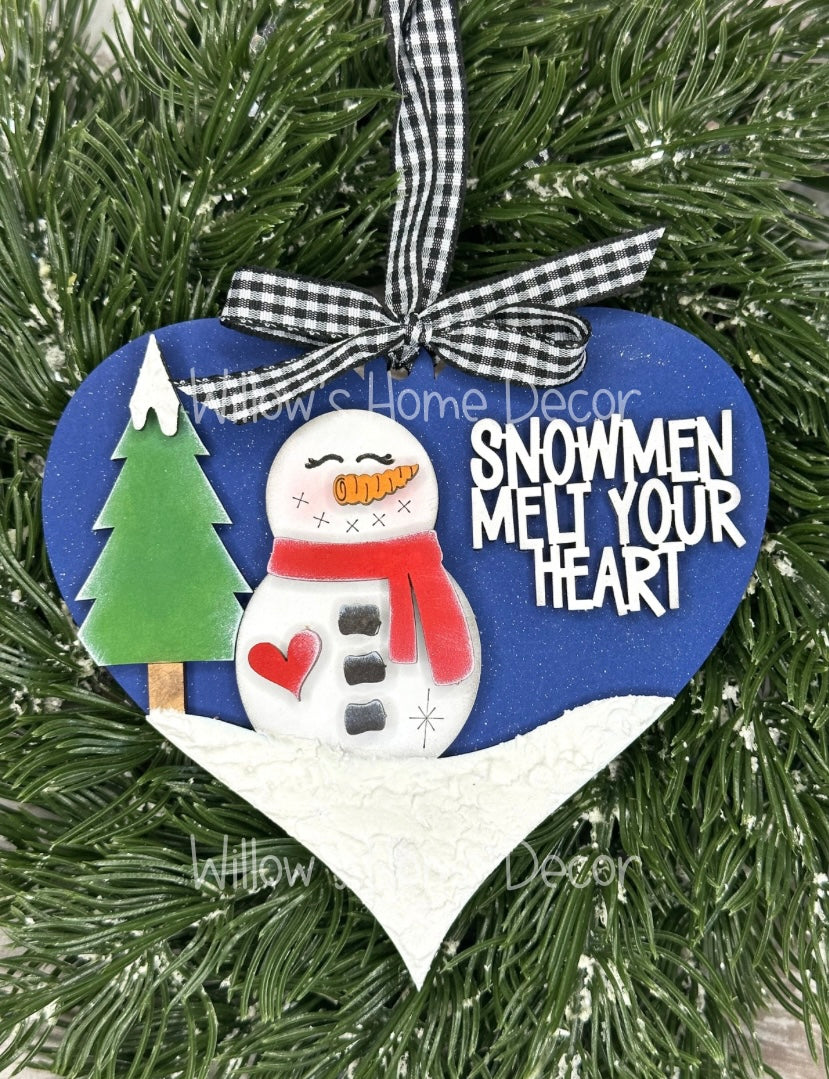 Snowmen Melt Your Heart Ornament - 12 Days of Christmas - DAY 6