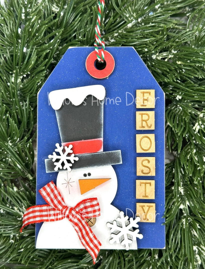 Frosty Tag Ornament - 12 Days of Christmas - DAY 7