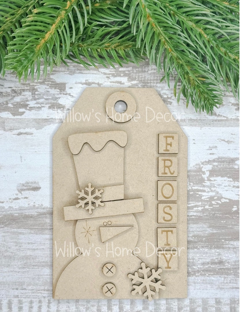 Frosty Tag Ornament - 12 Days of Christmas - DAY 7