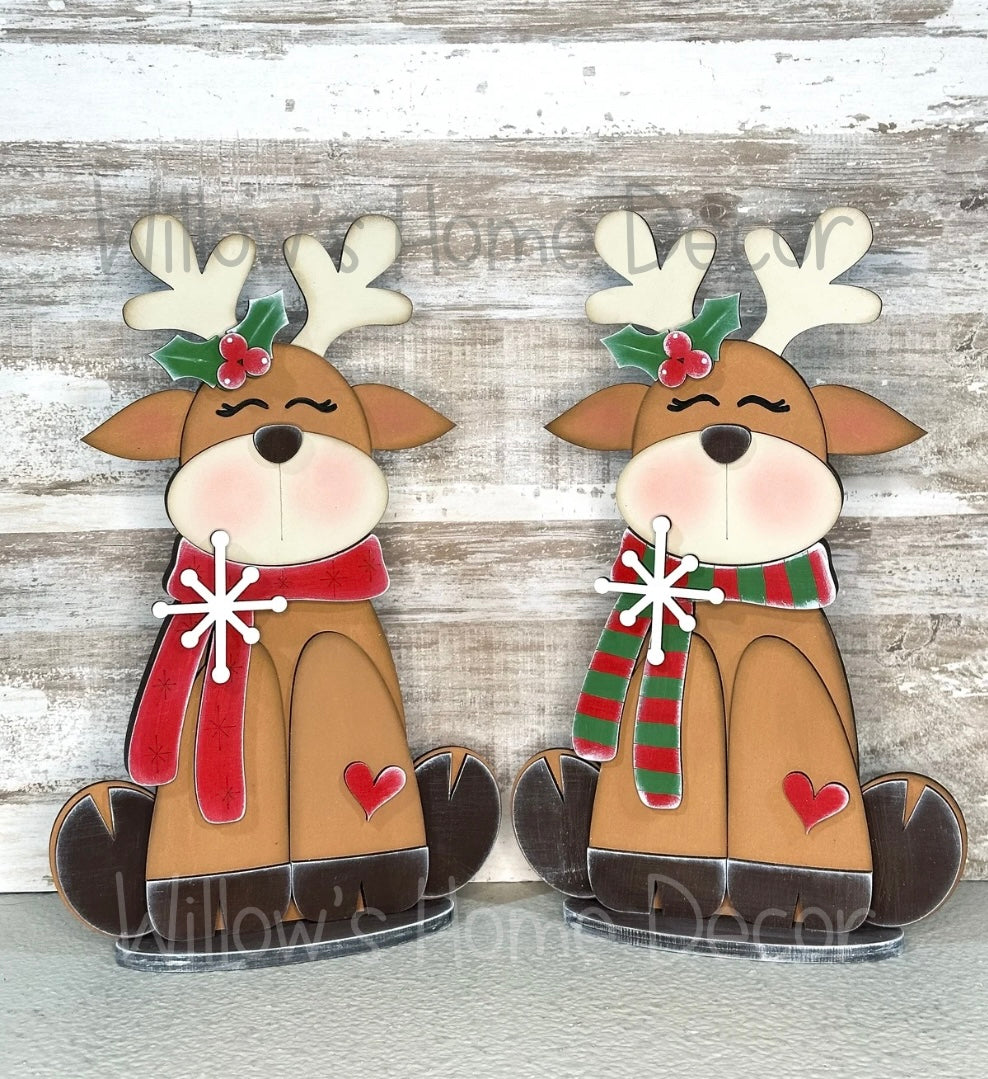 Reindeer Shelf Sitters - 12 Days of Christmas - DAY 10