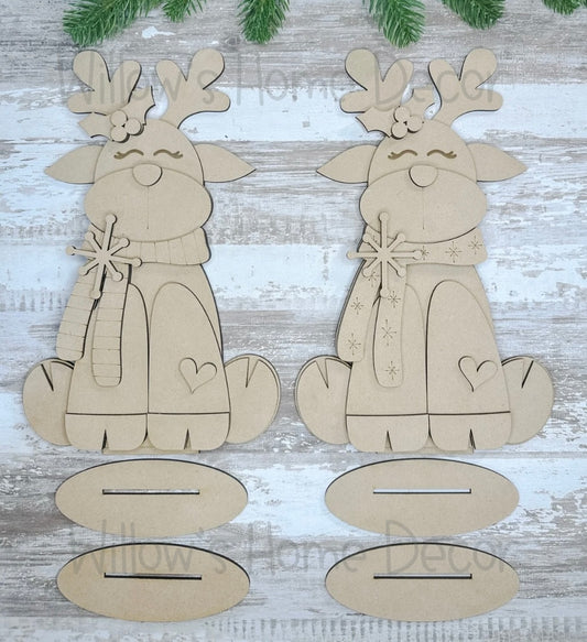 Reindeer Shelf Sitters - 12 Days of Christmas - DAY 10