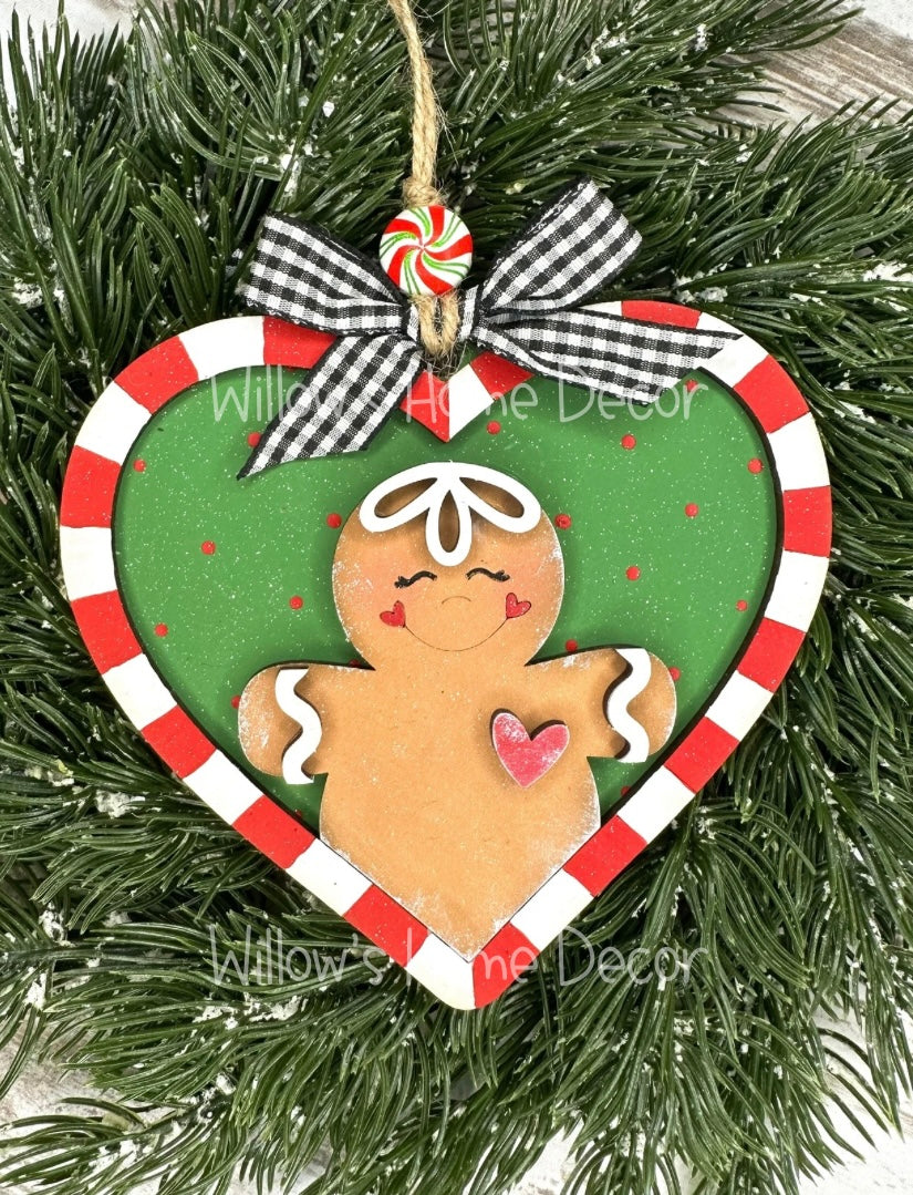 Gingerbread Heart Ornament - 12 Days of Christmas - DAY 3