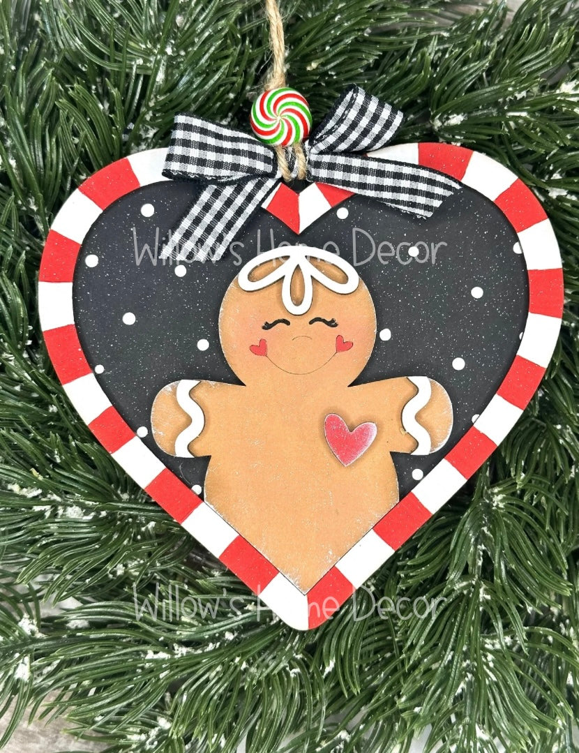 Gingerbread Heart Ornament - 12 Days of Christmas - DAY 3