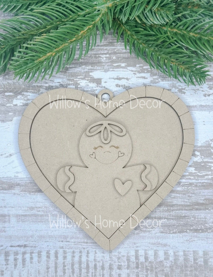 Gingerbread Heart Ornament - 12 Days of Christmas - DAY 3