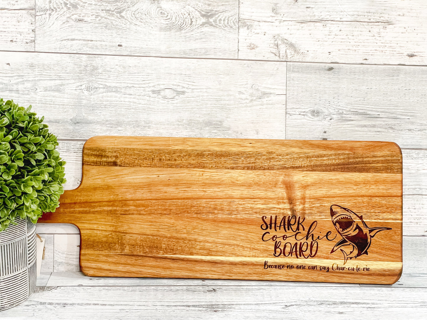 Shark Coochie board -Charcuterie Board - Funny Charcuterie Board - Kitchen Decor - Meat and Cheese Board