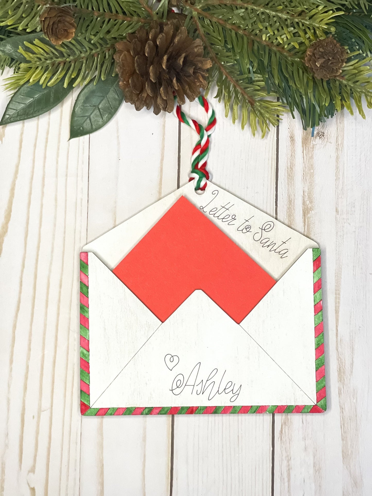 Letters to Santa Ornament - Christmas Keepsake - Dear Santa - Personalized Christmas Ornament
