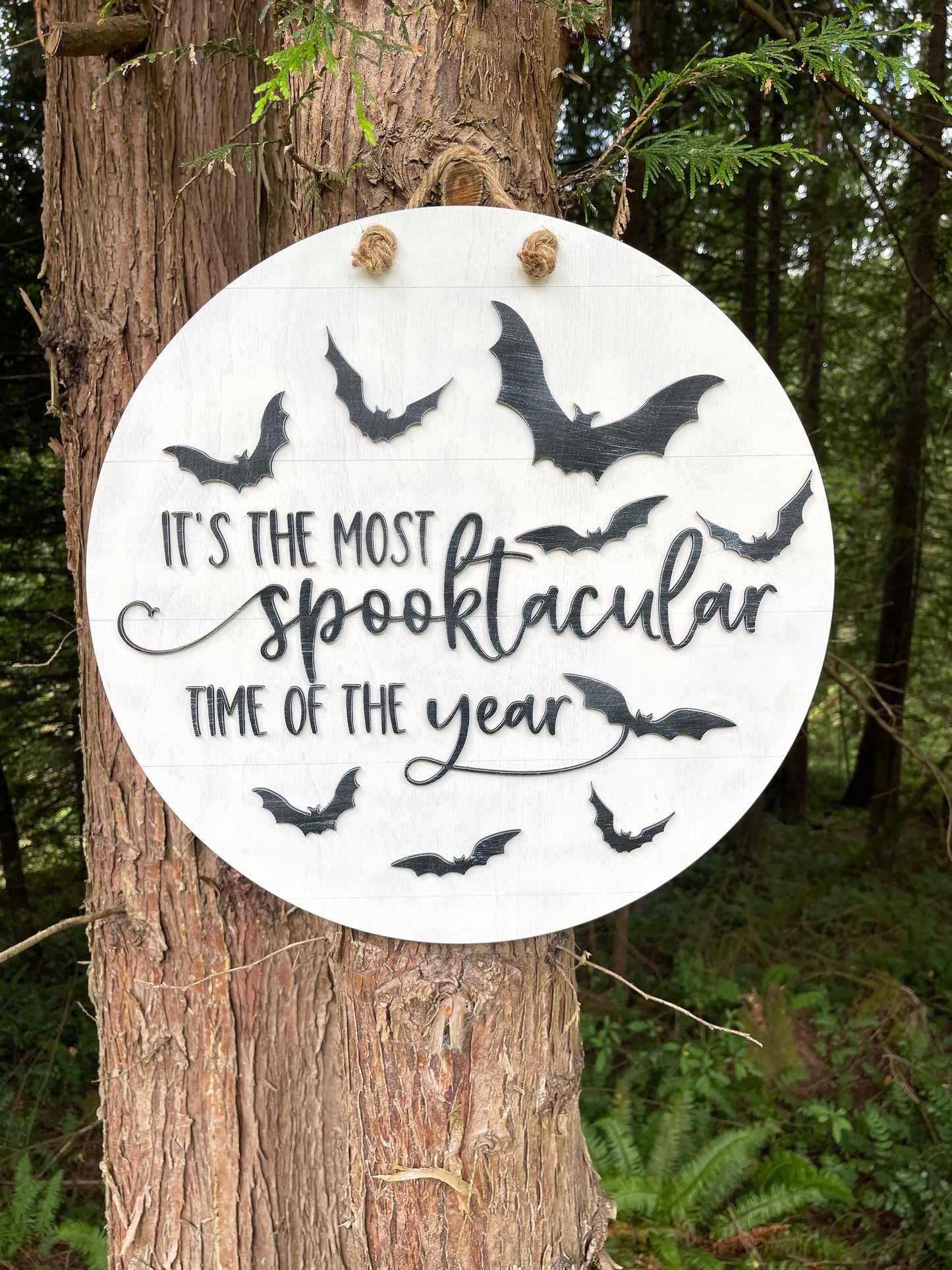It’s The Most Spooktacular Time of Year Halloween Door Hanger - Spooky Bat Decor
