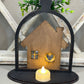 Customizable Home Shaped Cloche Tea Light Holder