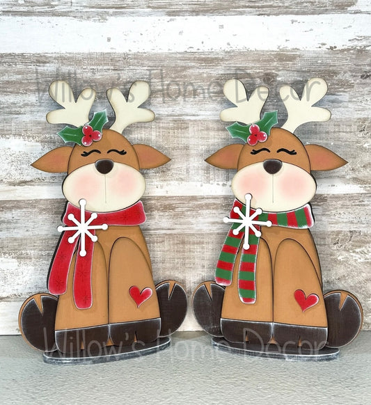 Reindeer Shelf Sitters - 12 Days of Christmas - DAY 10