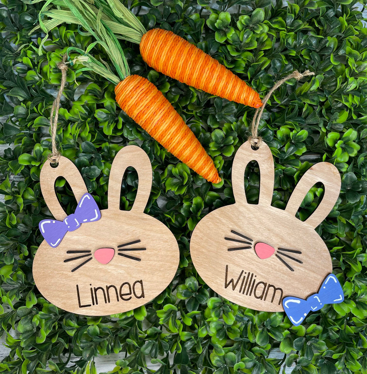 Easter Basket Tag SVG - Personalized Easter Bunny Basket Tag - Laser Cut File - Glowforge SVG