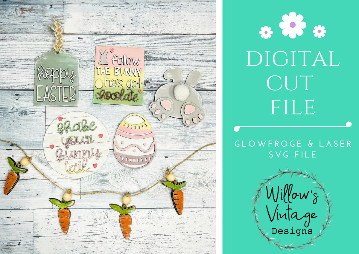 Easter Tiered Tray Digital File SVG - Laser Cut File - Tier Tray