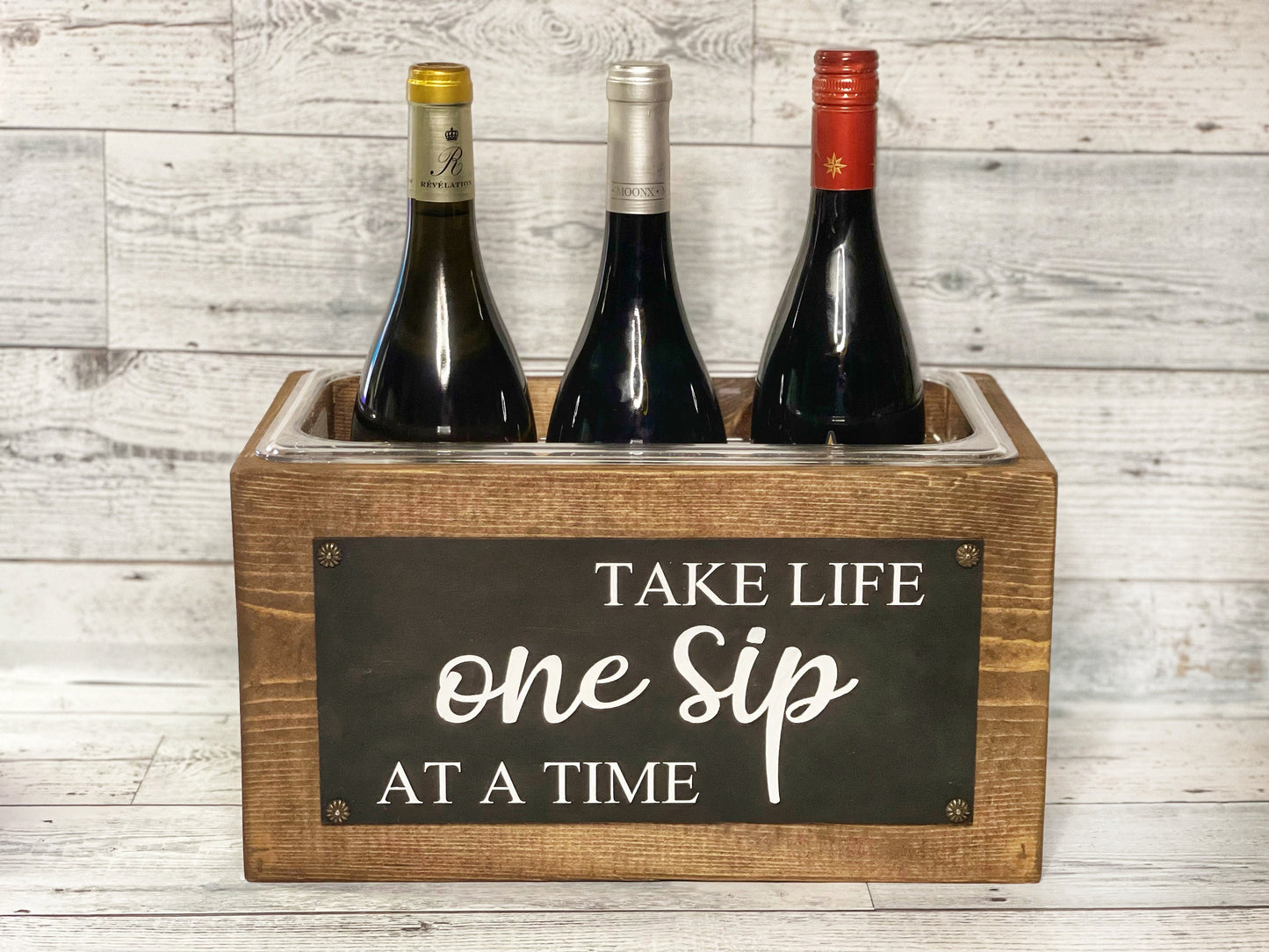 Take Life One Sip At A Time SVG - Wine Sign - Alcohol Quote - Bar Sign - SVG Cut Files - Silhouette Cricut Laser Glowforge