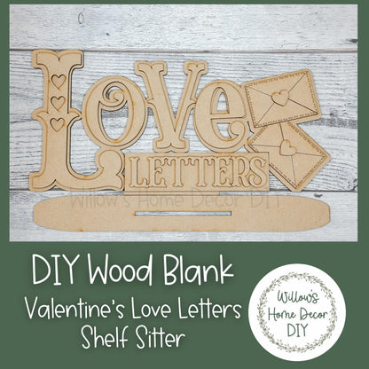 DIY Wood Blank Love Letters Valentine Shelf Sitter | Unfinished Craft
