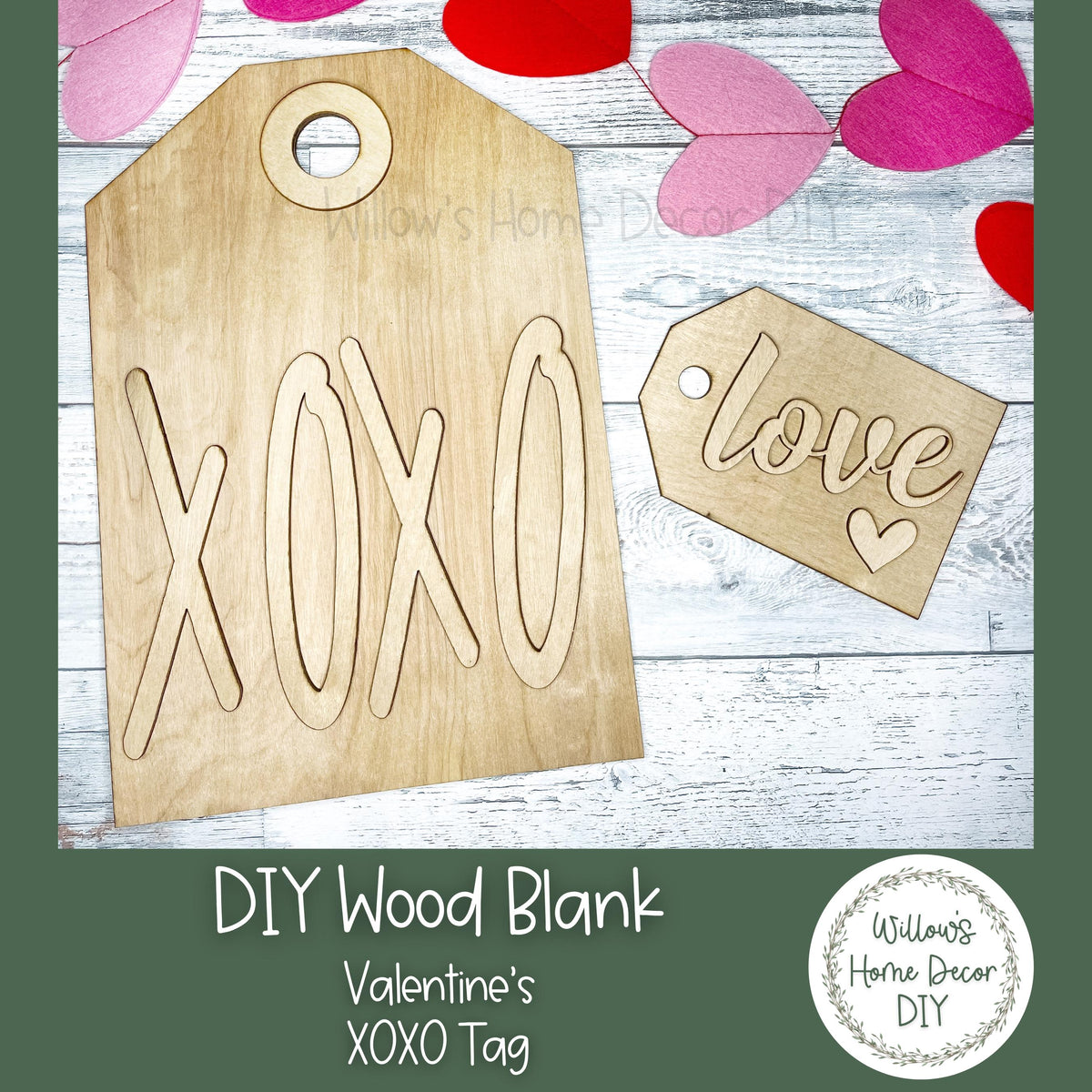 XOXO Valentine's Decor- Wood Blank - DIY Kits - Galentine's Day - Paint Night - Craft Party