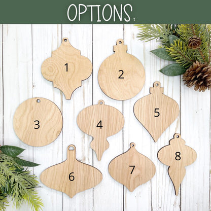 Ornament Wood Blanks - Christmas Ornaments - DIY Craft Kit - Kids and Family Craft Projects