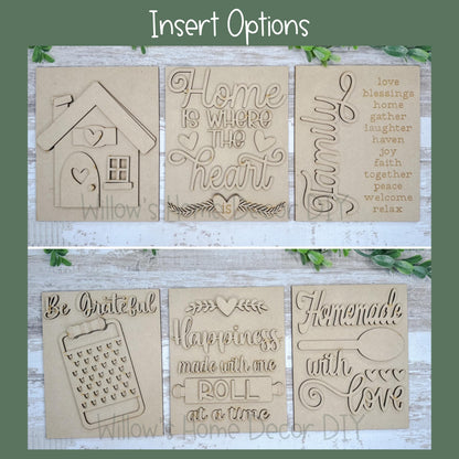 DIY Interchangeable Frame Add On Honey Bee - Honey - Kind - Craft Kit - Wood Blank - Accent Mantle Decor - Seasonal Sign - Shelf Sitter