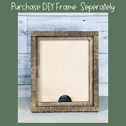 DIY Interchangeable Frame Add On Honey Bee - Honey - Kind - Craft Kit - Wood Blank - Accent Mantle Decor - Seasonal Sign - Shelf Sitter