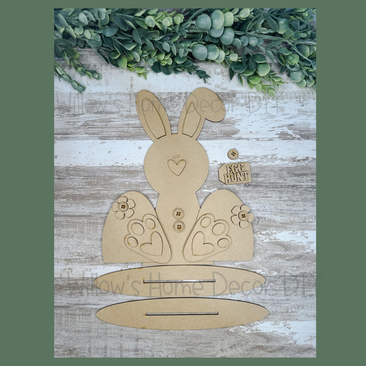 DIY Wood Blank Bunny Shelf Sitter - Unfinished Craft Decoration for Easter & Spring Home Décor - Paint Party Supply - Adult Kids Crafts