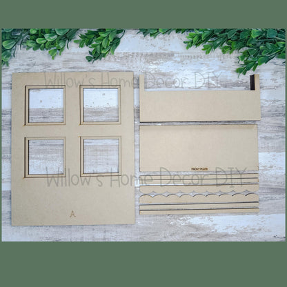 Interchangeable Window Box - DIY Wood Blank - Craft Kit - Mantle Decor - Seasonal Sign