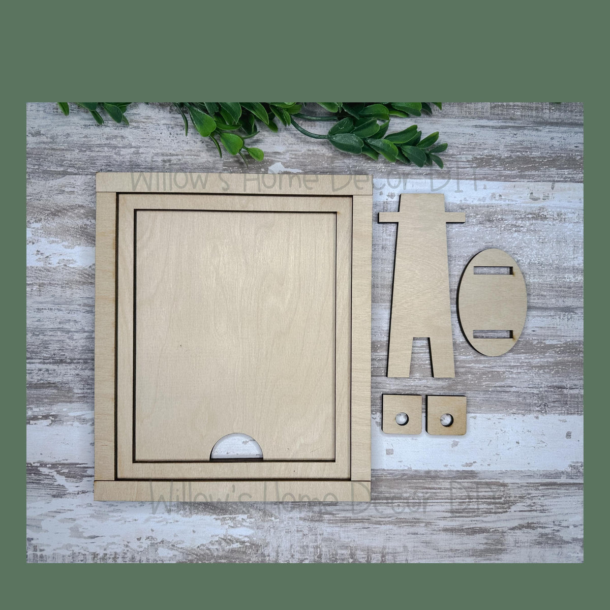 DIY Interchangeable Frame - Adult Kids Craft Kit - Wood Blank - Accent - Mantle Decor - Seasonal Sign - Shelf Sitter