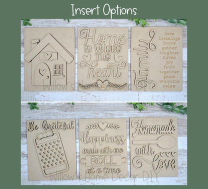 DIY Interchangeable Frame Add On Victorian Gingerbread Inserts - Adult Kid Craft - Wood Blank - Mantle Decor - Seasonal Sign - Shelf Sitter