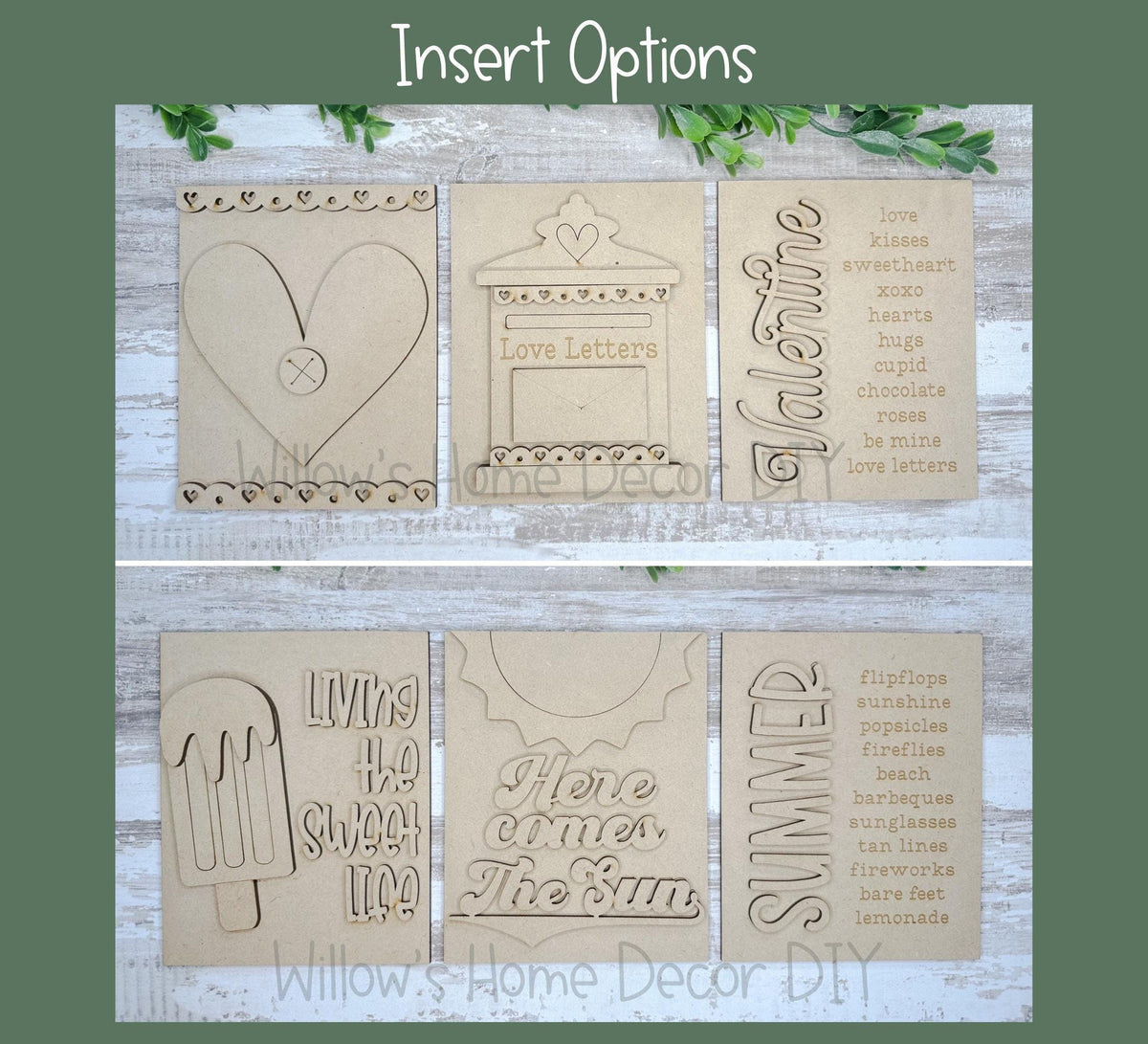 DIY Interchangeable Frame Add On - Winter Cabin - Snow - Adult Kids Craft Kit - Wood Blank - Mantle Decor - Seasonal Sign - Shelf Sitter