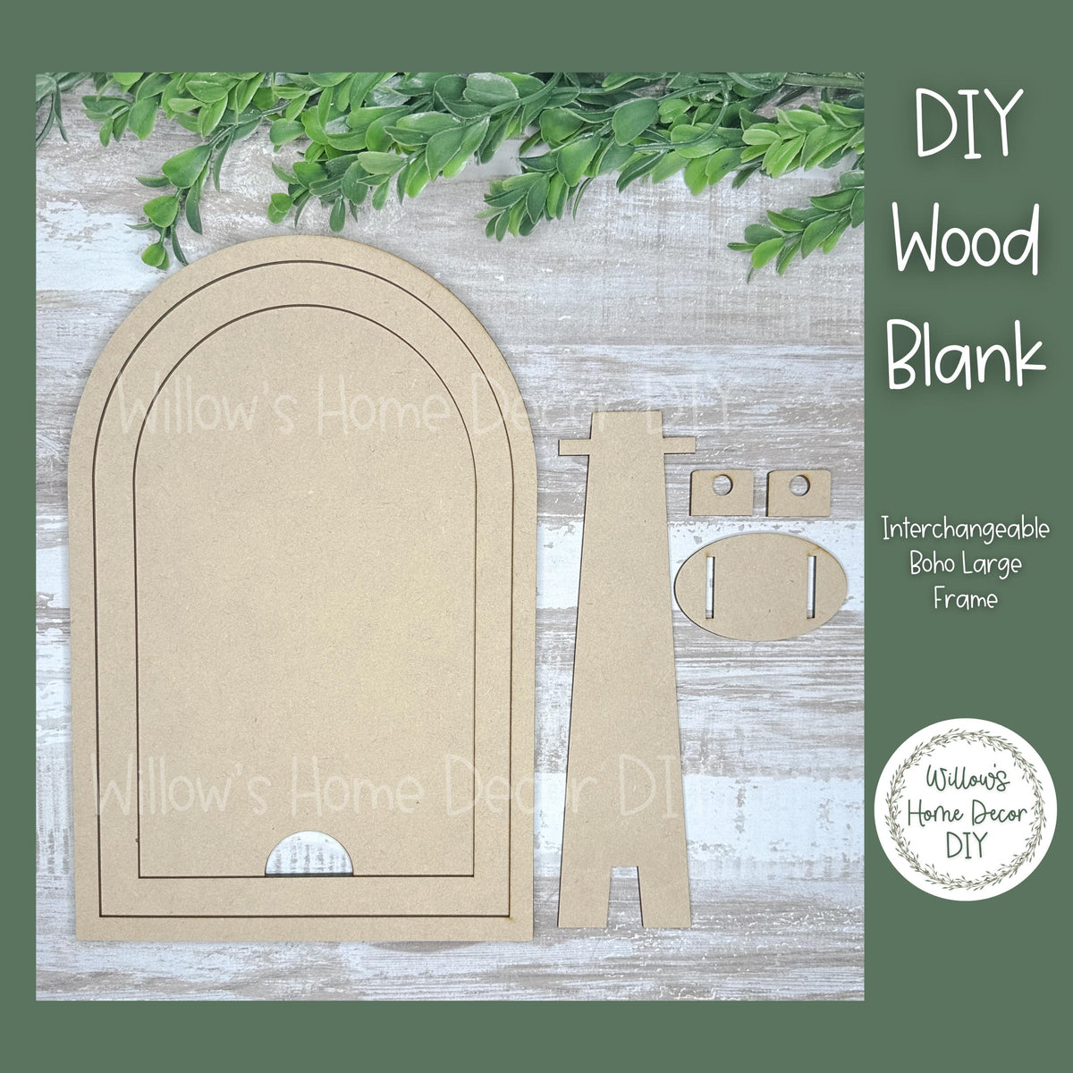 DIY Interchangeable Boho Arch Frame - Adult Kids Craft Kit - Wood Blank - Accent - Mantle Decor - Seasonal Sign - Shelf Sitter - Home Decor