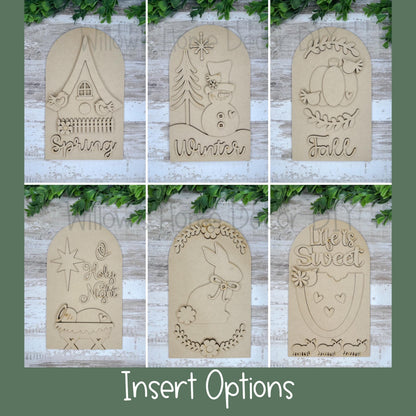 DIY Interchangeable Boho Arch Frame Insert - Baby It's Cold - Winter Snowflake - Craft Kit - Wood Blank - Mantle Shelf Decor - Seasonal Sign
