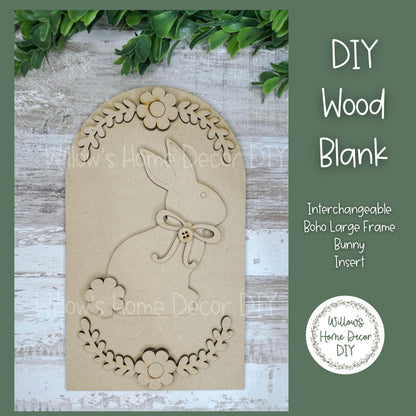 DIY Interchangeable Boho Arch Frame Insert - Easter Bunny - Craft Kit - Wood Blank - Mantle Shelf Decor- Seasonal Sign - Shelf Sitter -