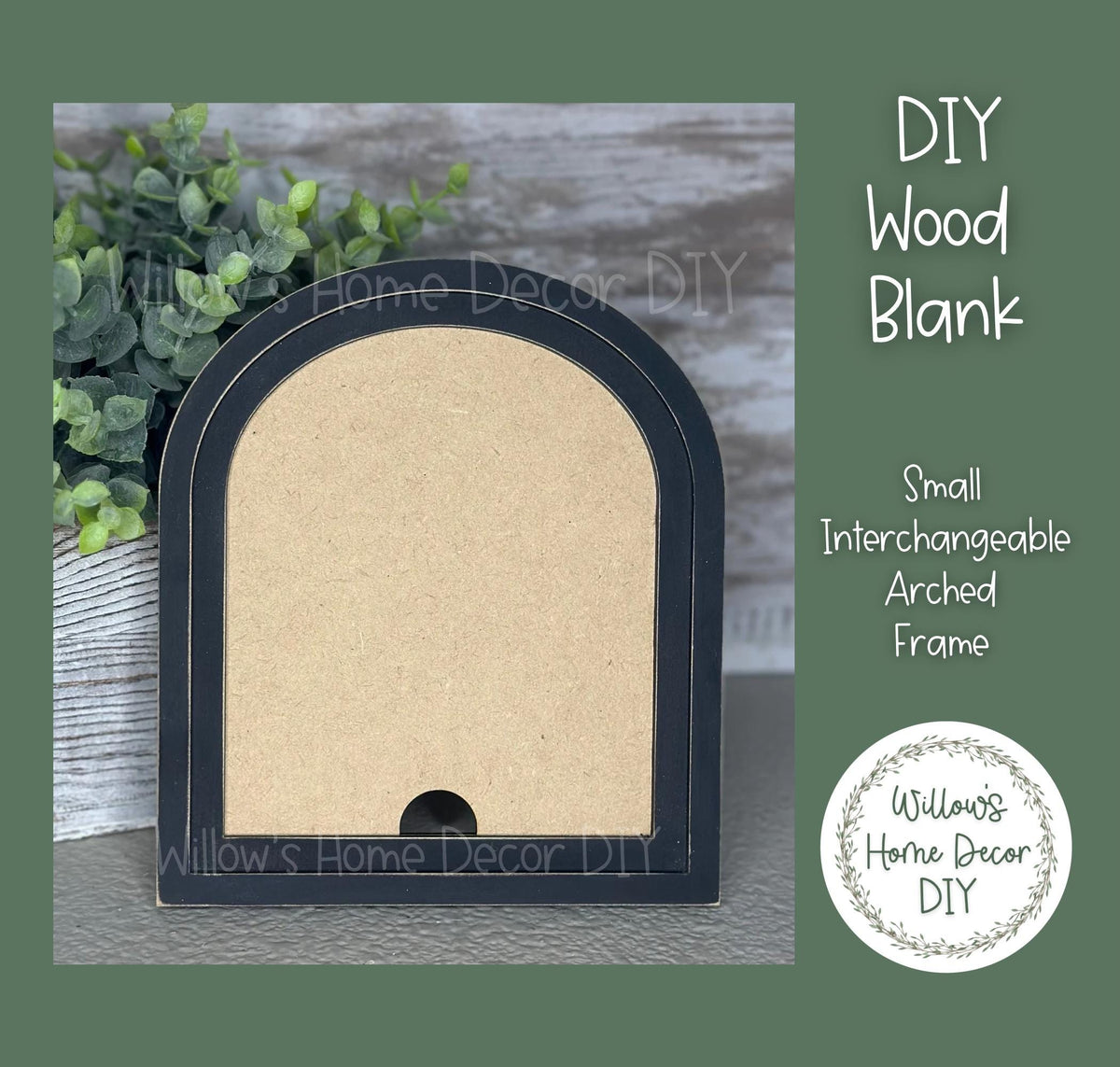 DIY Interchangeable Small Boho Arch Frame - Adult Kids Craft Kit - Wood Blank - Accent - Mantle Decor - Seasonal Sign - Shelf Sitter