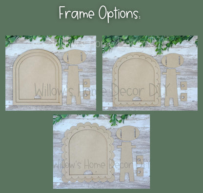 DIY Interchangeable Small Arch Frame Seasonal Inserts- Adult Kids Craft Kit - Wood Blank - Mantle Decor - Seasonal Sign - Shelf Sitter