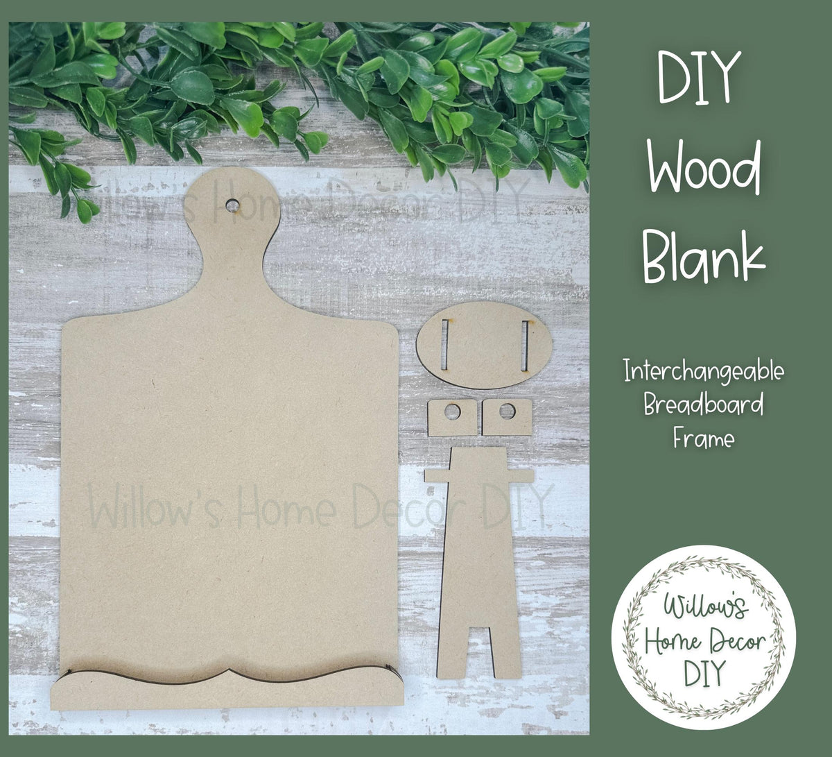 DIY Interchangeable Frame - Adult Kids Craft Kit - Wood Blank - Accent - Mantle Decor - Seasonal Sign - Shelf Sitter