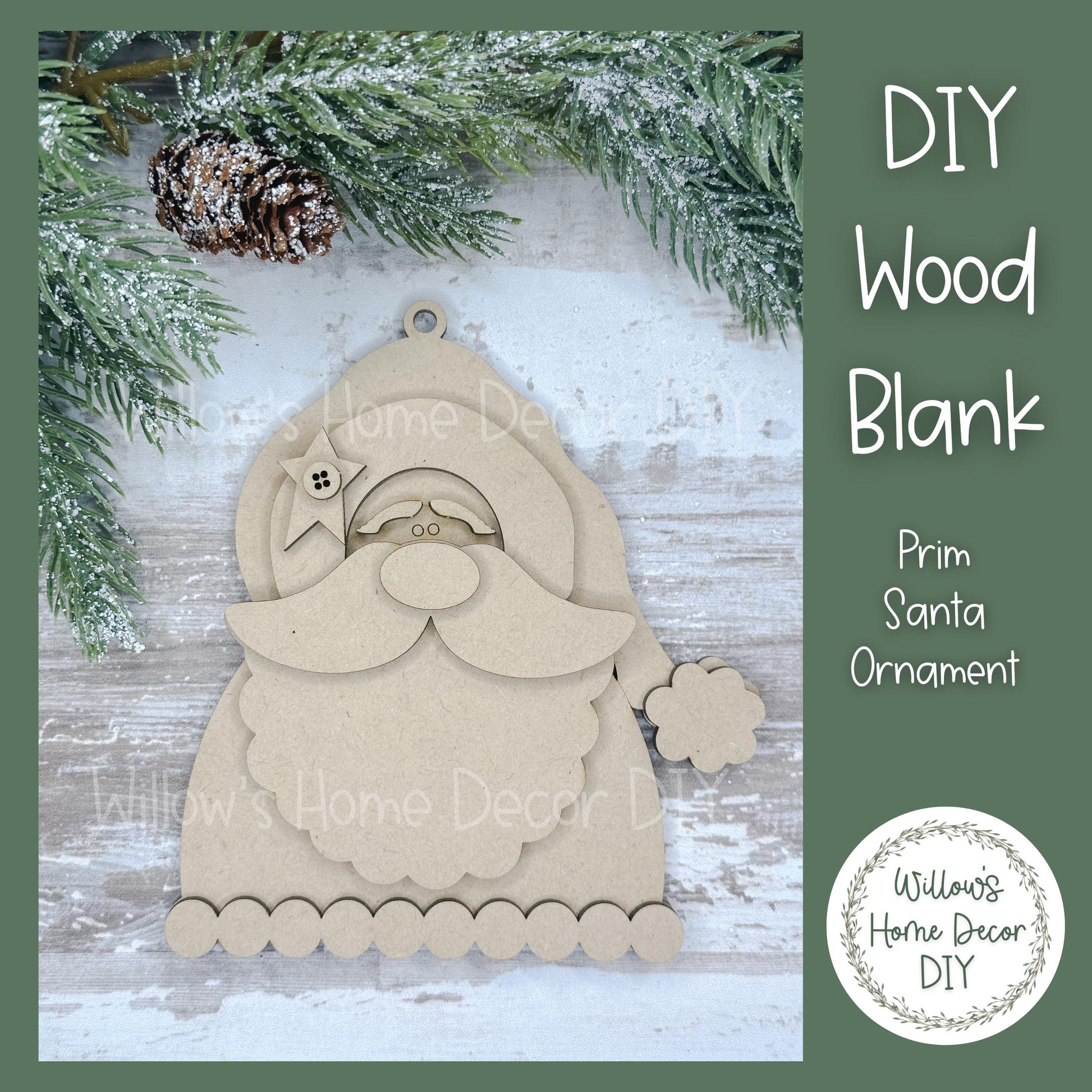 DIY Snowman Christmas Tree Ornament - Frosty - Let It Snow - Holiday Decorations - Christmas Crafts - Wood Blanks For Crafters