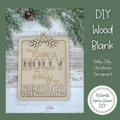 DIY Snowman Christmas Tree Ornament - Frosty - Let It Snow - Holiday Decorations - Christmas Crafts - Wood Blanks For Crafters