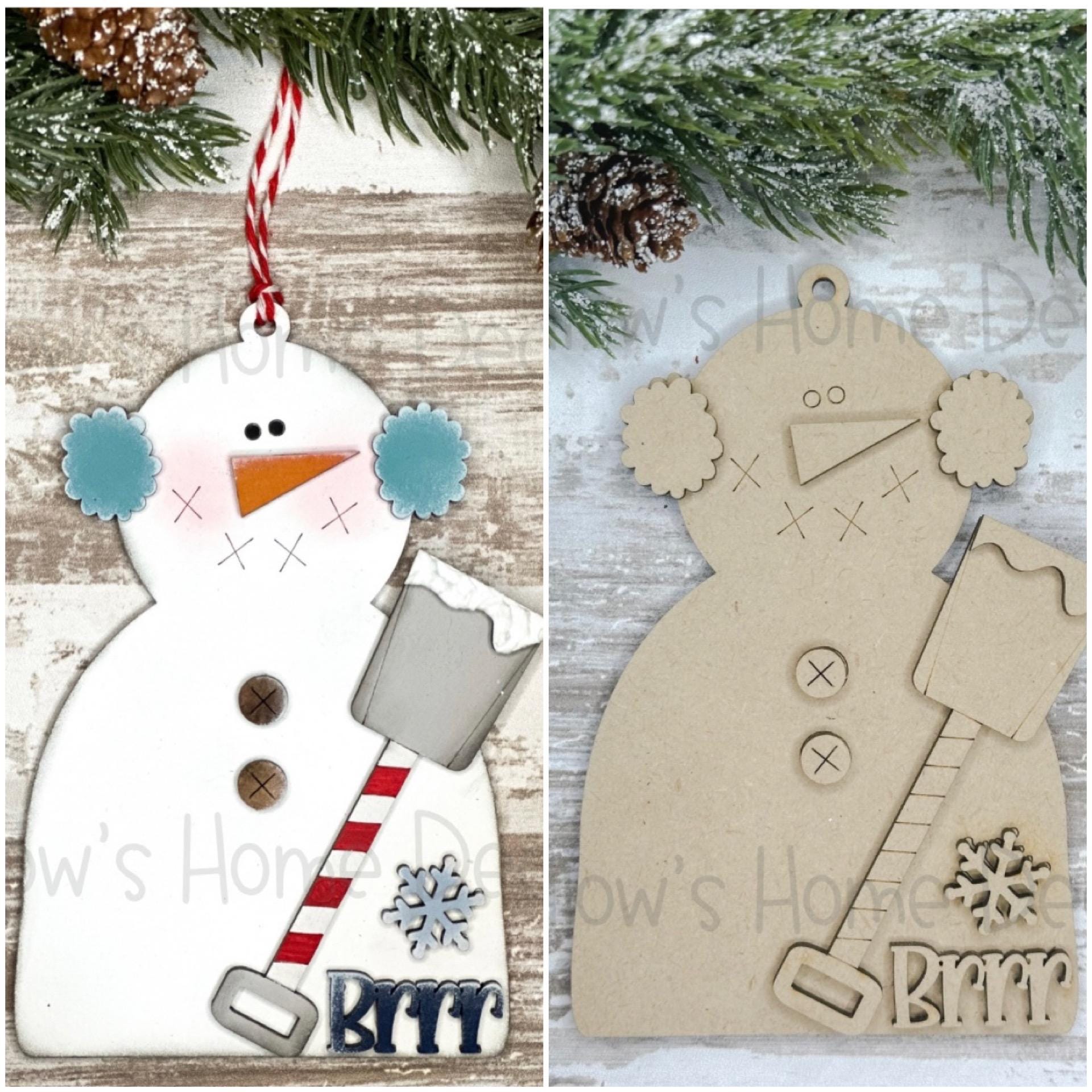 DIY Snowman Christmas Tree Ornament - Frosty - Let It Snow - Holiday Decorations - Christmas Crafts - Wood Blanks For Crafters
