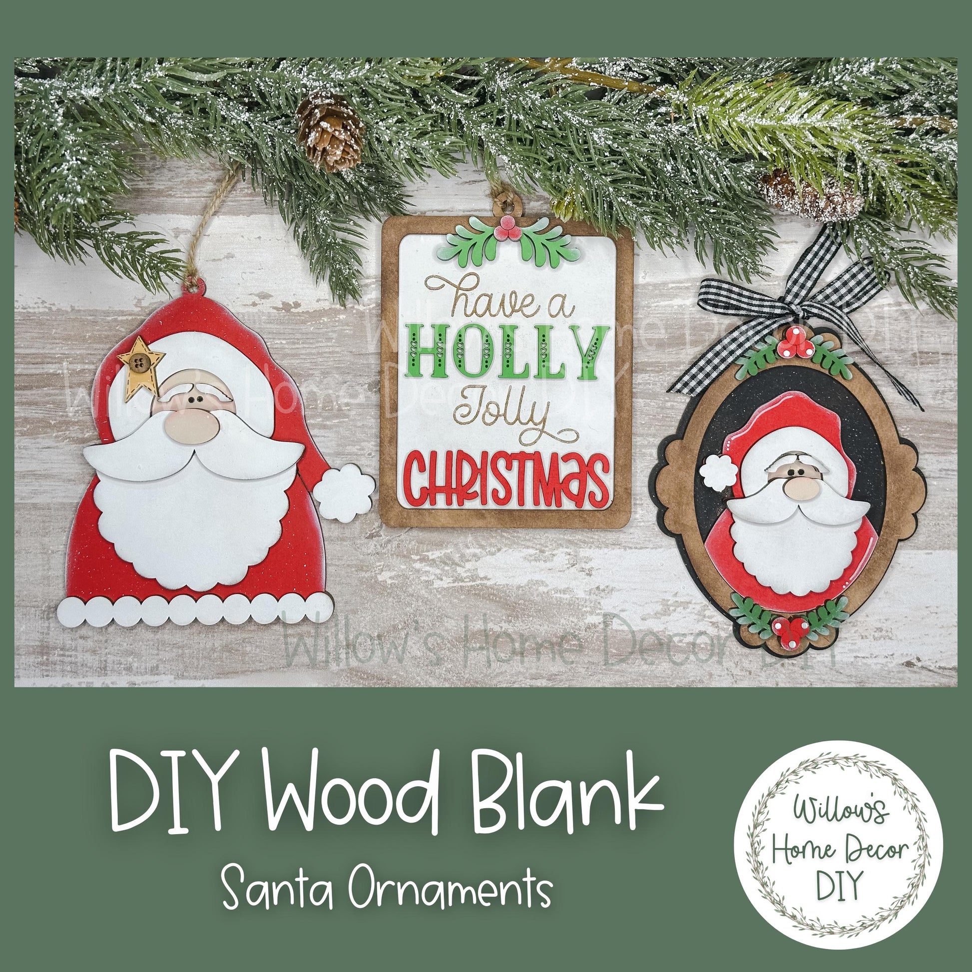 DIY Snowman Christmas Tree Ornament - Frosty - Let It Snow - Holiday Decorations - Christmas Crafts - Wood Blanks For Crafters