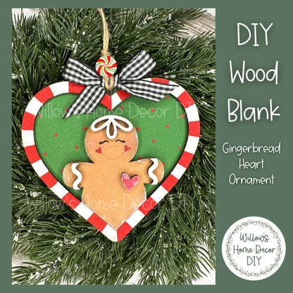 Reindeer Christmas Tree Ornament - Merry Christmas - DIY Wood Blank - Holiday Winter Decor - Tree Decoration - Adult Kids Paint Kit