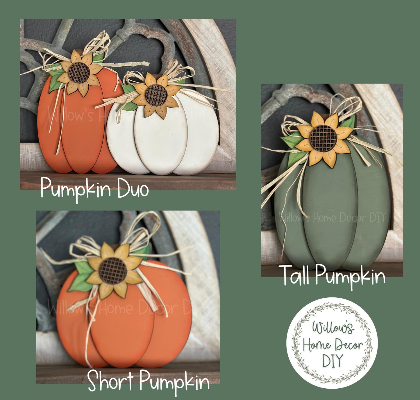 Chunky Pumpkin Shelf Sitters - DIY Kit - Fall Craft Kit - Fall Home Decor - Family Adult Kid Crafts