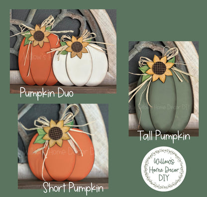 Chunky Pumpkin Shelf Sitters - DIY Kit - Fall Craft Kit - Fall Home Decor - Family Adult Kid Crafts