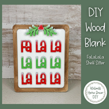 Santa Sign DIY Wood Blank - Shelf Sitter Sign - Christmas Decor - Unfinished Craft - Paint Party Supply - Adult Kids Teen Crafts