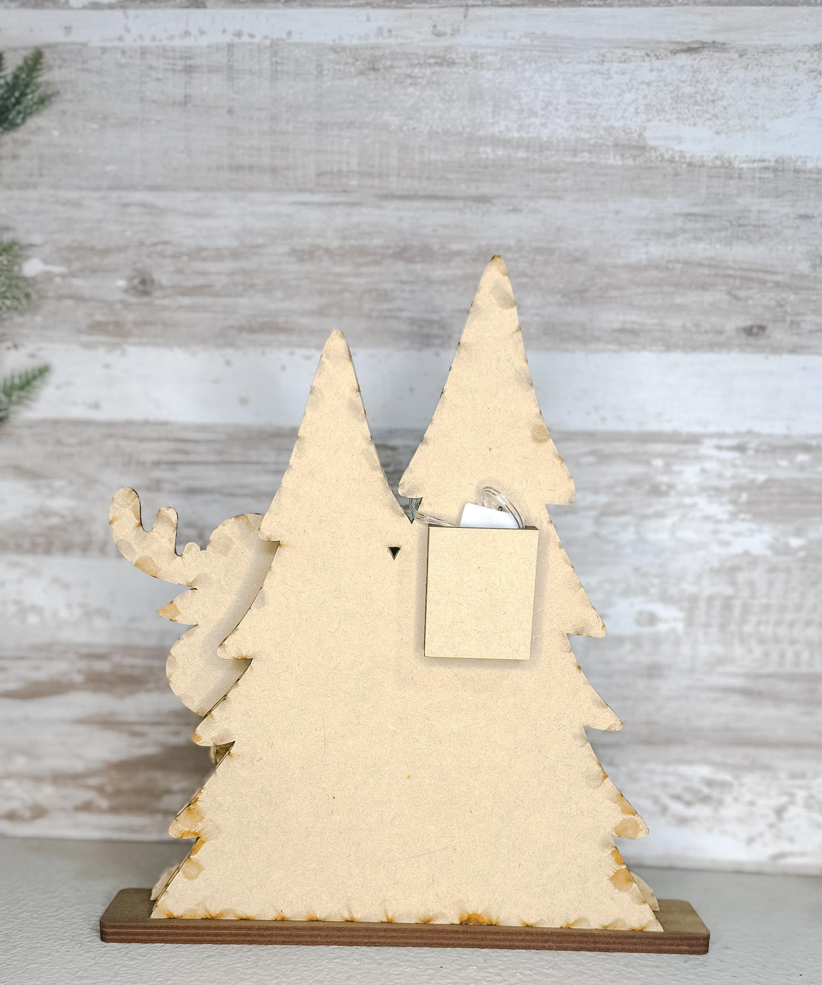 Christmas Moose DIY Wood Blank - Light Up Shelf Sitter Sign - Christmas Decor - Unfinished Adult Kids Teen Craft - Paint Party Supply