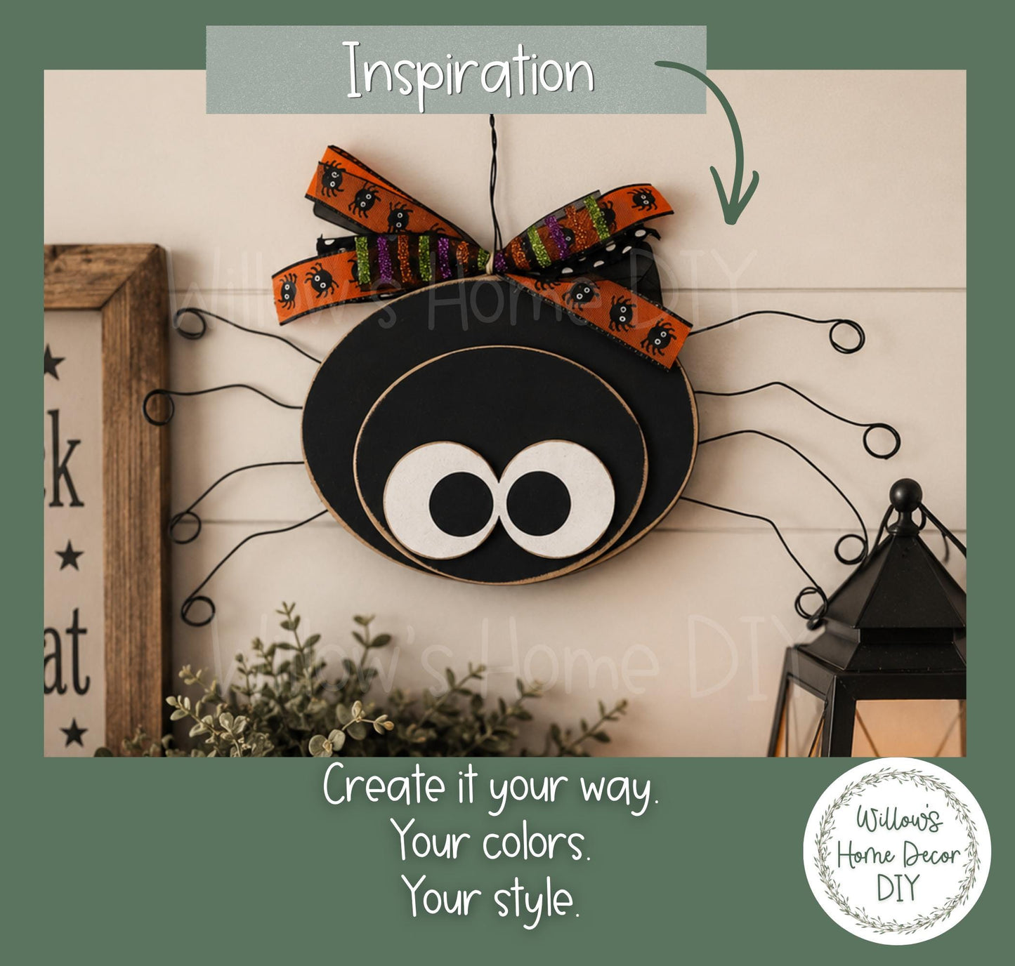 Unfinished Halloween Spider Wood Blank | DIY Paint Party Kit | Spooky Craft Supply | Halloween Shelf Sitter | Wood Craft Blank