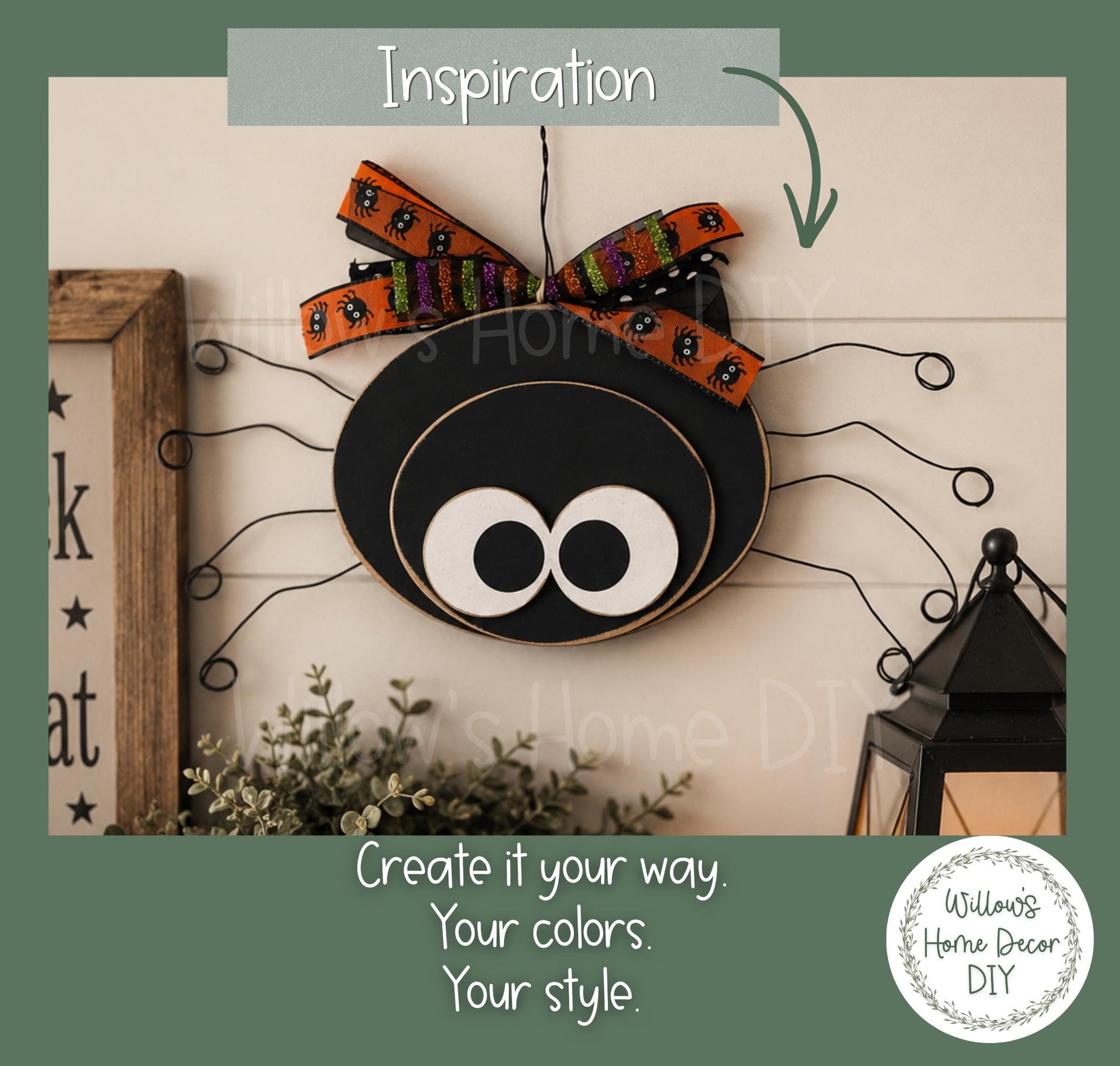 Unfinished Halloween Spider Wood Blank | DIY Paint Party Kit | Spooky Craft Supply | Halloween Shelf Sitter | Wood Craft Blank