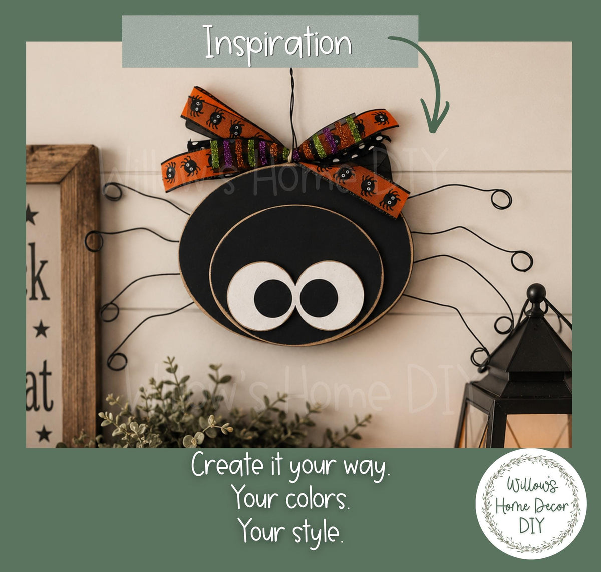 Unfinished Halloween Spider Wood Blank | DIY Paint Party Kit | Spooky Craft Supply | Halloween Shelf Sitter | Wood Craft Blank