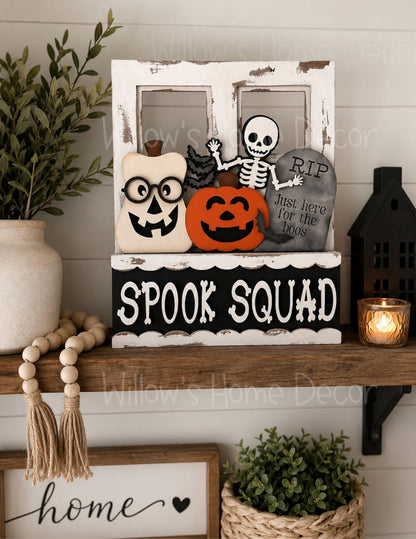Halloween Window Box Insert | Unfinished Wood Blank | Interchangeable Seasonal Decor | DIY Craft Kit | Cottagecore Home Decor