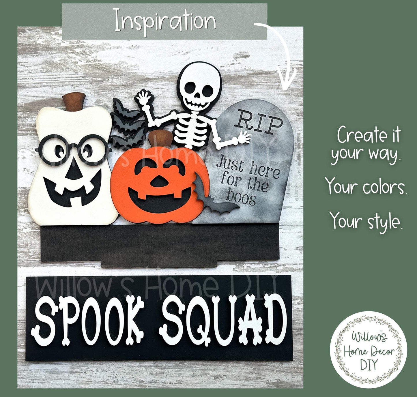 Halloween Window Box Insert | Unfinished Wood Blank | Interchangeable Seasonal Decor | DIY Craft Kit | Cottagecore Home Decor