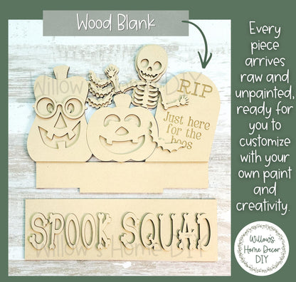 Halloween Window Box Insert | Unfinished Wood Blank | Interchangeable Seasonal Decor | DIY Craft Kit | Cottagecore Home Decor