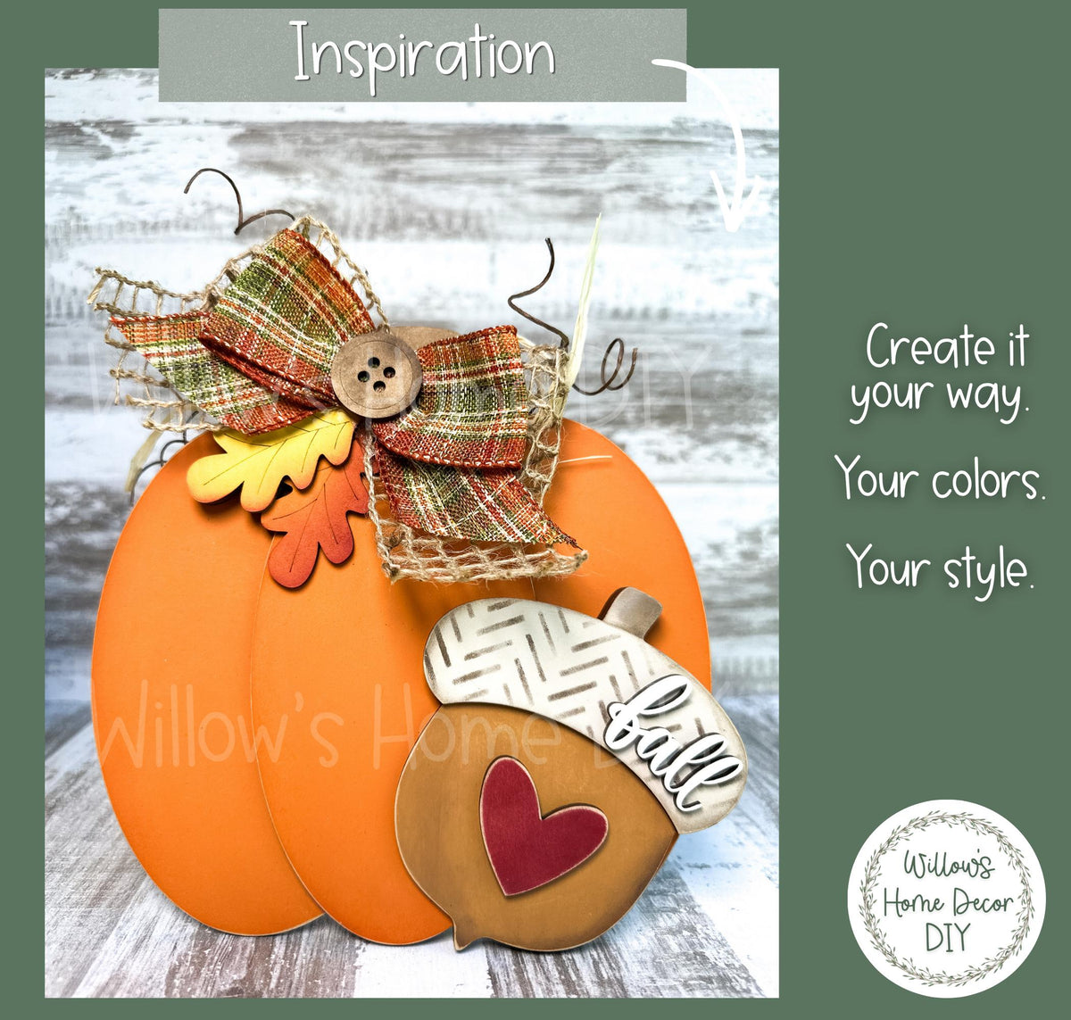 DIY Pumpkin Gourd Shelf Sitters | Unfinished Wood Blanks | Fall Decor Craft Kit | Laser Cut MDF Blanks to Paint | Ready to Paint Fall Decor
