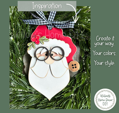 Christmas Ornament Wood Blank | DIY Unfinished Christmas Craft | Santa Boots | Laser Cut MDF Craft Blank